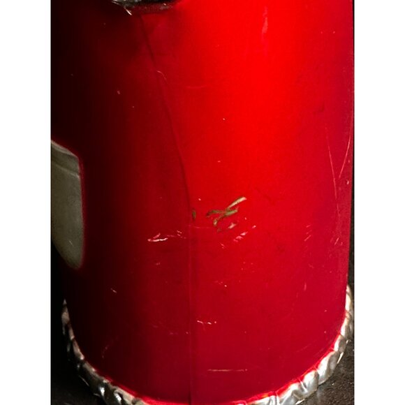 Red Silver Tabletop Santa Claus Arms Out Vtg READ - Picture 11 of 16